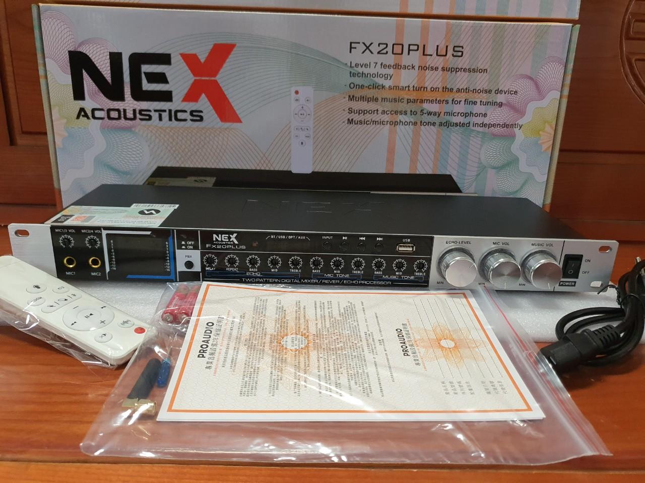 Vang cơ NEX Acoustic FX20 Plus, vang cơ Bluetooth chống hú NEX Acoustic FX20 Plus.