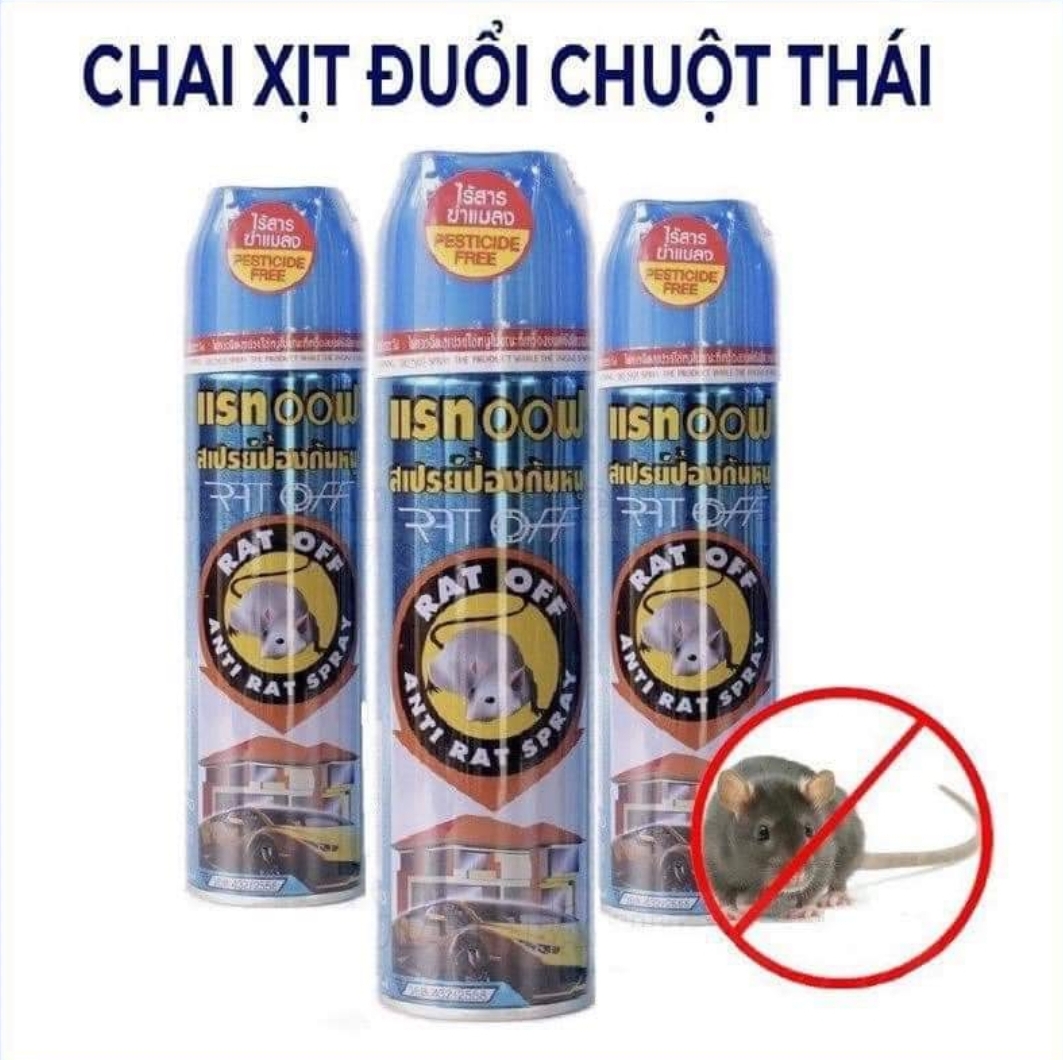 Chai Xịt Đuổi Chuột 300ml Thái Lan khoang máy ô tô hiệu quả cao chống chuột