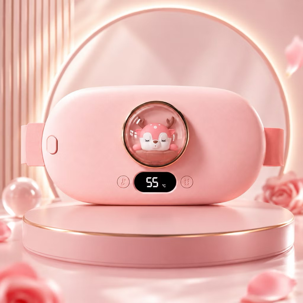 Đai Massage Chườm Nóng Bụng Kinh FANHOME WY-N08, Đai Sưởi Ấm Bụng Kinh 5 Chế Độ Rung, 5 Mức Nhiệt Giảm Đau Bụng Kinh