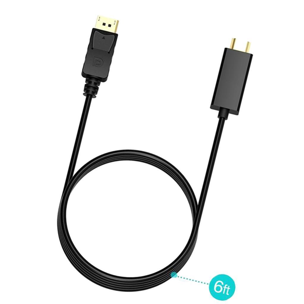 DP to   Cable Adapter Gold Plated Black