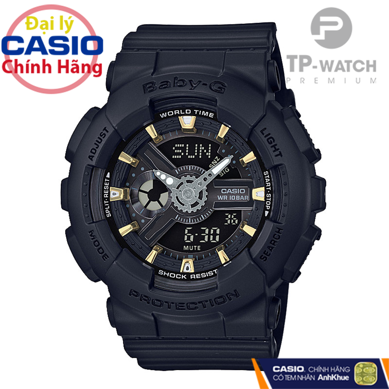 Đồng Hồ Nữ Dây Nhựa Casio Baby-G BA-110GA-1ADR Chính Hãng - BA-110GA-1A