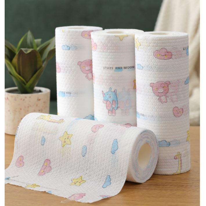 Giấy Lau Đa Năng 20cm - Khăn Lau Bếp, Lau Tay Cuộn Có Thể Giặt Được
