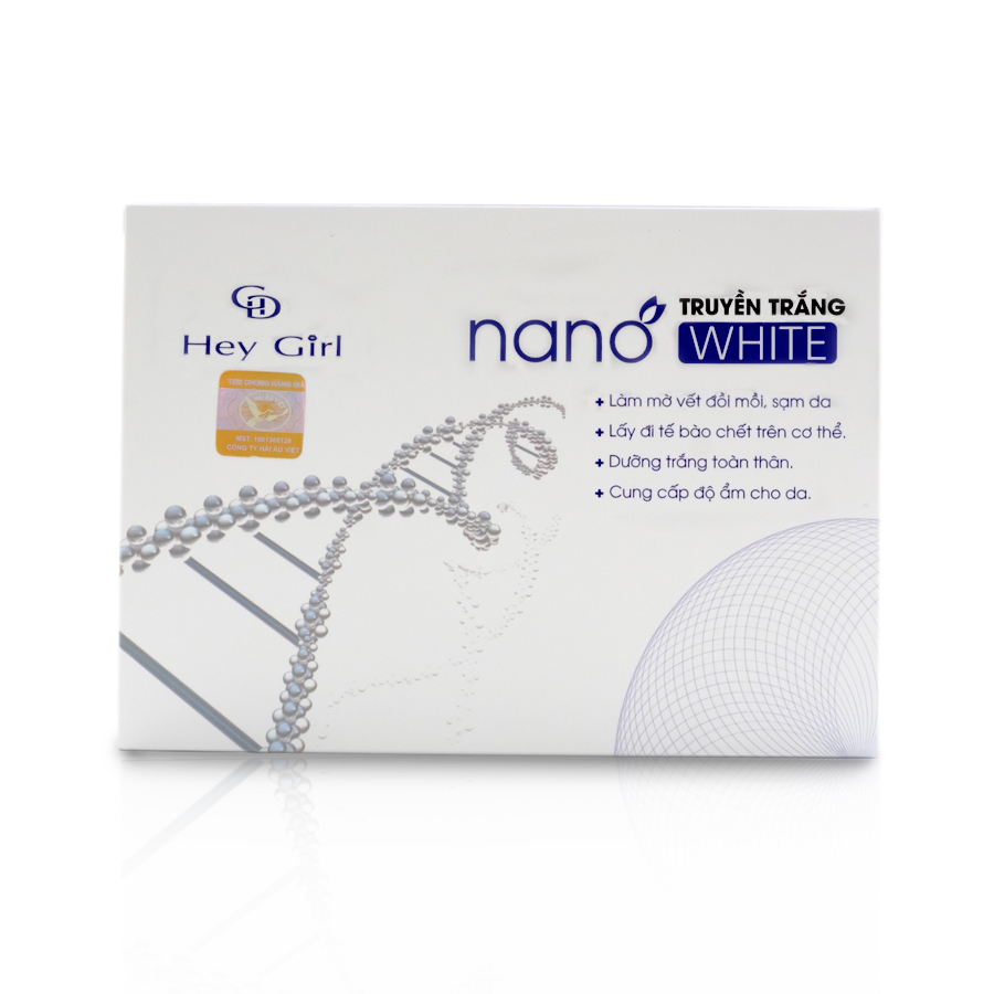 Truyền Trắng Nano White - trắng da an toàn - hộp gồm 5 gói