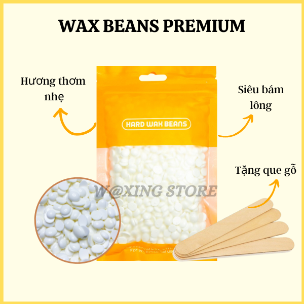 [Tặng Kèm Que Gỗ] Sáp Wax Lông Nóng Hương Thơm Dừa,Kẹo Ngọt,Siêu Bám Lông