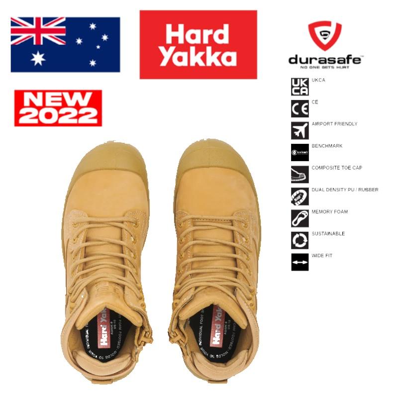 Giày HARD YAKKA Y60312 Legend PR Lace Safety Boot Wheat Size EU 38,39,41,42