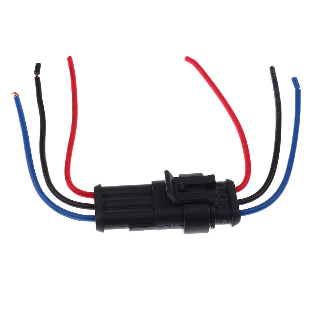 3 Pin Wire Car Connector Plug Male Female Harness
