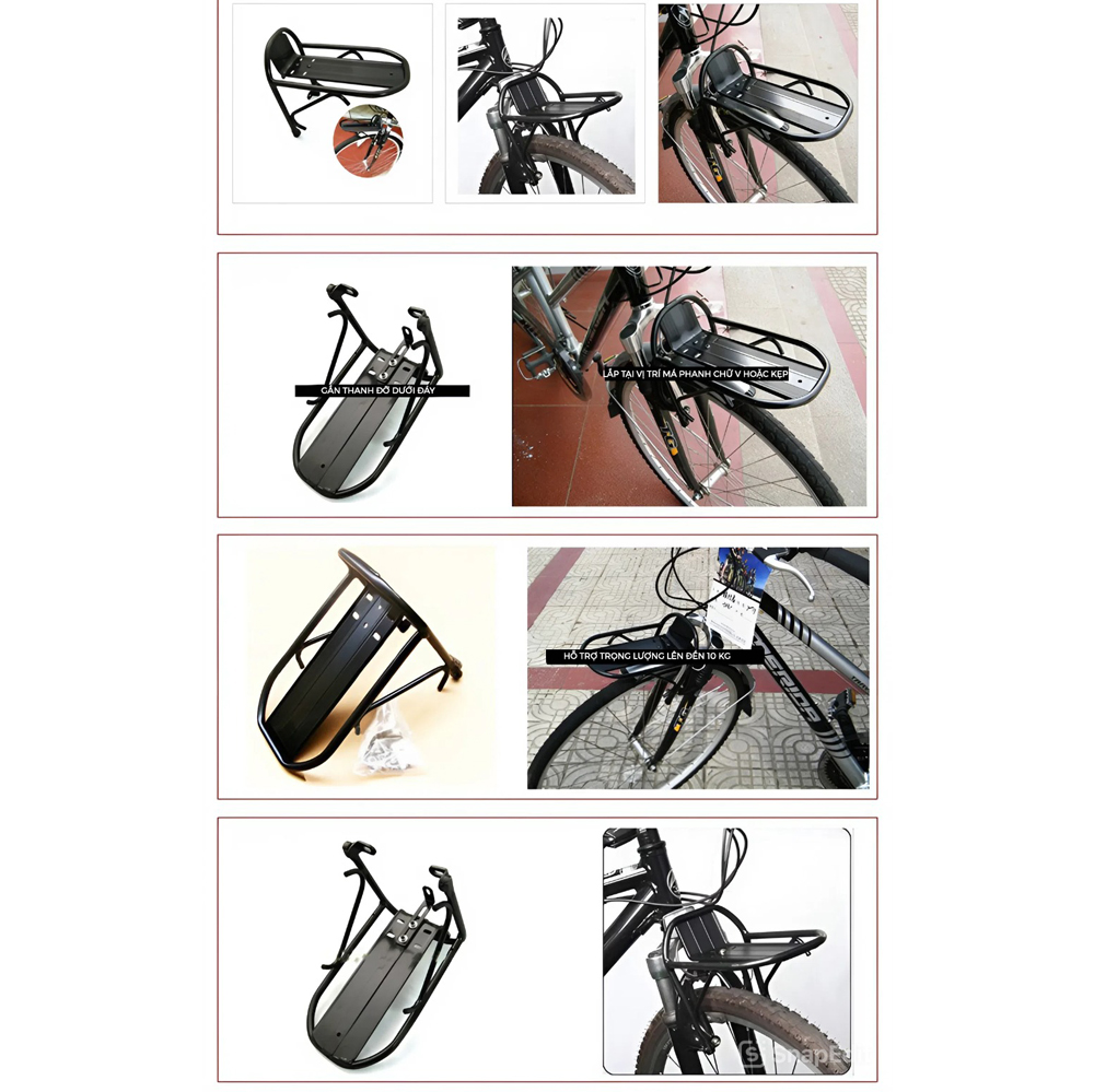 Baga Trước Xe Đạp, baga trước xe đạp Địa Hình GT-6301 chất liệu Nhôm cho Giỏ xe/hành lý Chắn Trước Phụ Kiện Đạp Xe, dành cho vị trí chờ có sẵn - Mai Lee