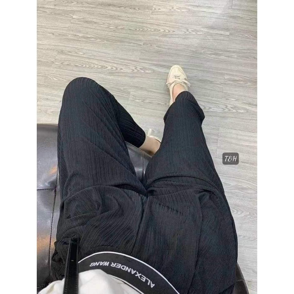 Quần baggy tăm lạnh hack dáng siêu hottrends