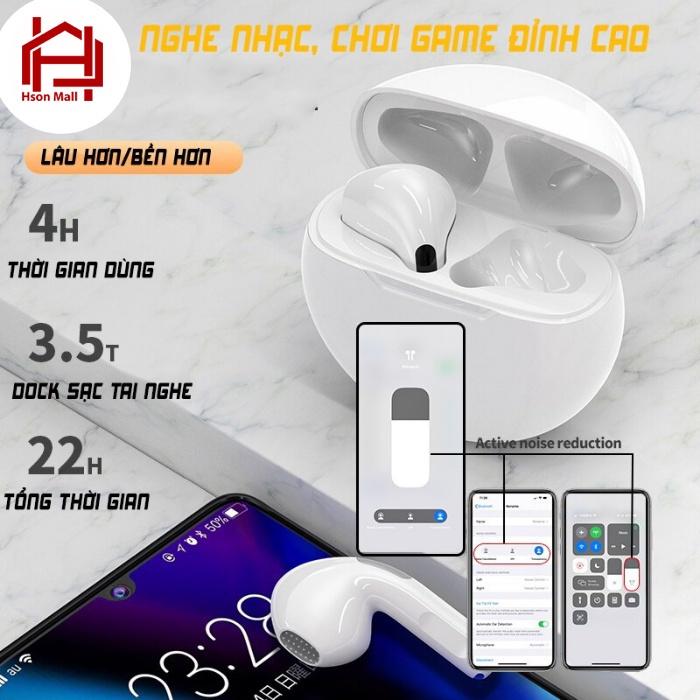 Tai nghe bluetooth không dây có mic, âm thanh vòm cảm biến định vị đổi tên