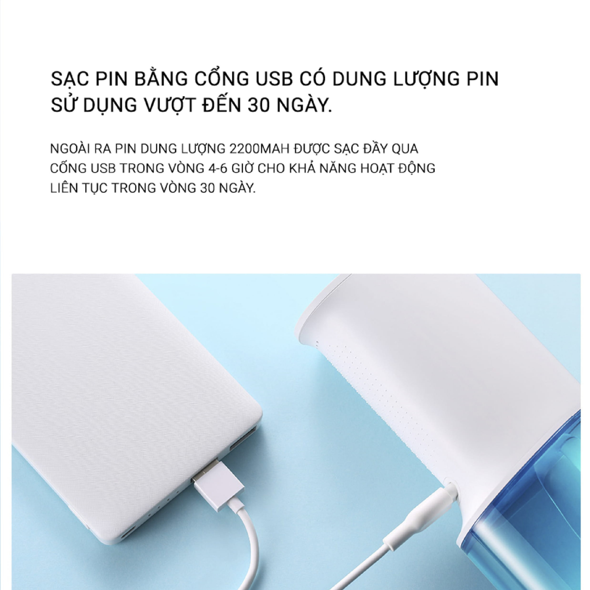 Máy Tăm Nước Cầm Tay Xiaomi Soocas W3 Chính Hãng, 3 Chế Độ, Áp Suất Xịt Ổn Định, Chuẩn Chống Nước IPX7, Sạc Pin USB Làm Sạch Triệt Để Mảng Bám, Vi Khuẩn Trong Răng