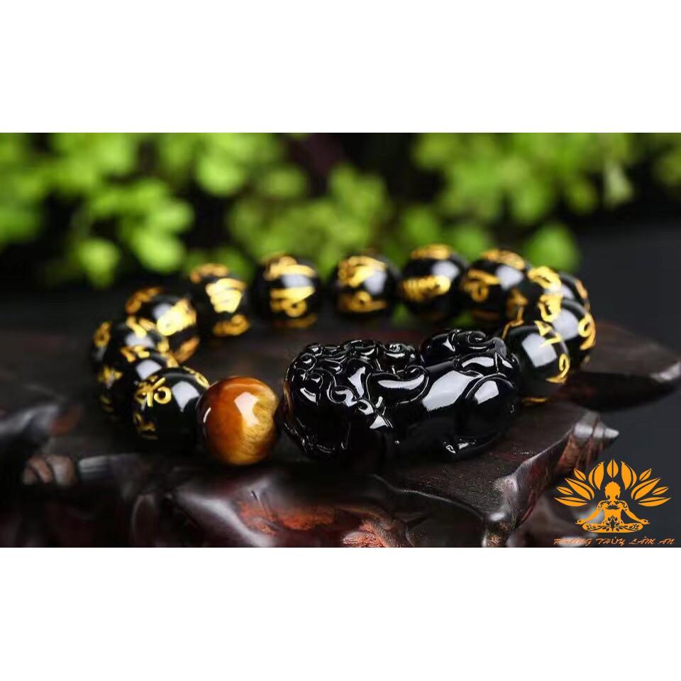 VÒNG TAY TỲ HƯU KHẮC CHỮ PHẬT ĐÁ THIÊN NHIÊN TÌNH DUYÊN MAY MẮN TÀI LỘC TẶNG KÈM HỘP GẤM TỐT TÌ HƯU