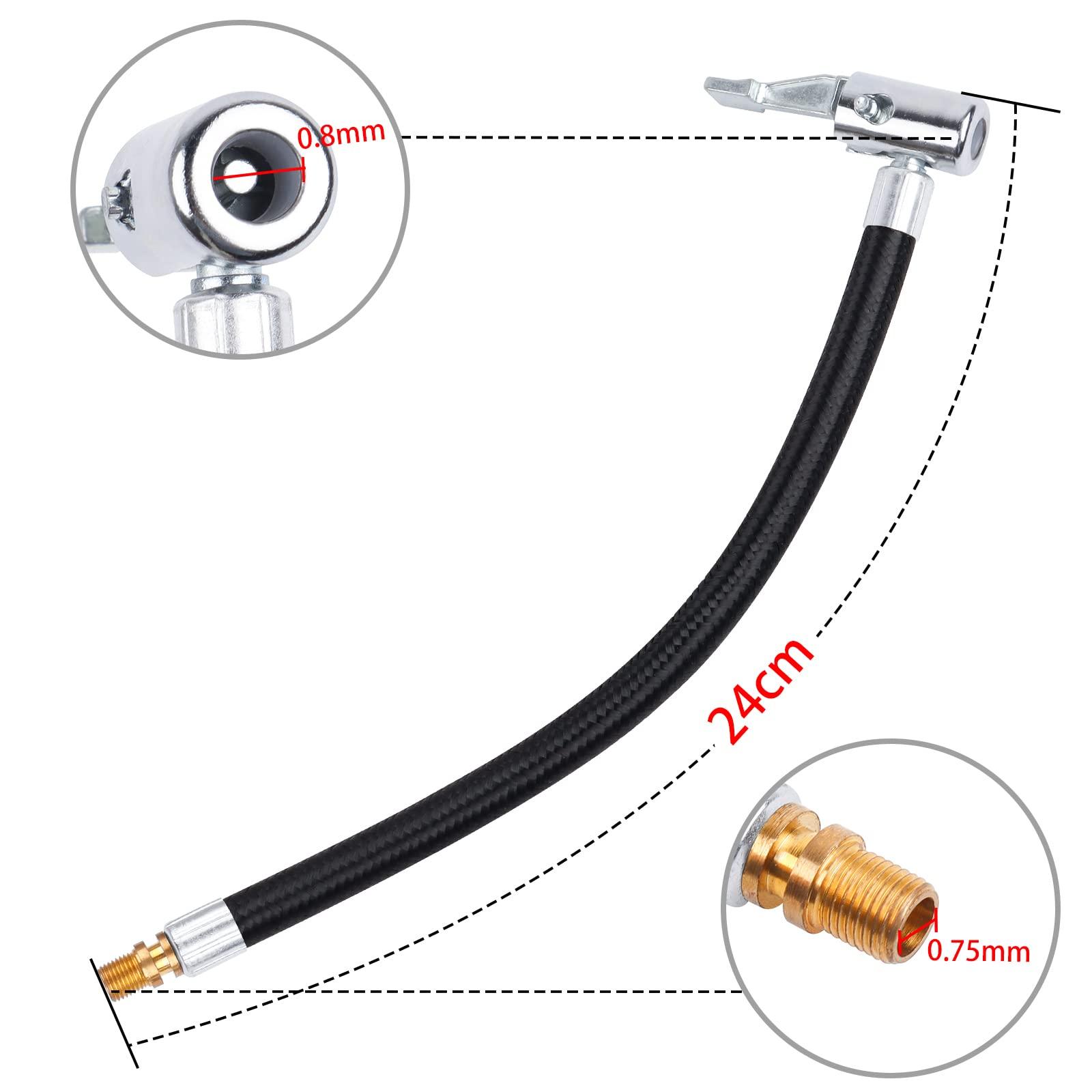 2 miếng lốp xe làm vòi 20cm, xe cao su bơm hơi ống bơm bộ chuyển đổi xe máy Máy nén ống khí ống khí đốt