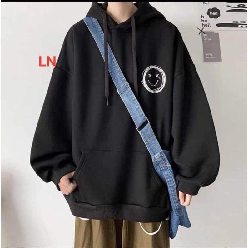 Áo hoodie logo mặt cười tròn TH6