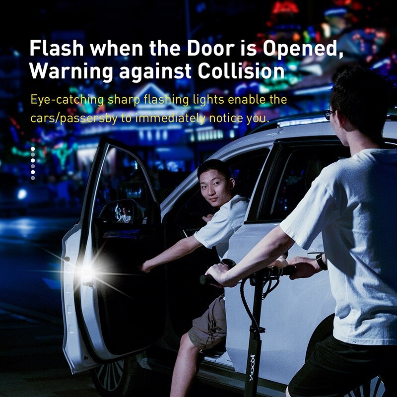 Đèn Cảnh Báo Mở Cửa Tự Động Dùng Cho Xe Ô Tô Door Open Warning Light（2pcs/pack) - Hàng Chính Hãng Baseus