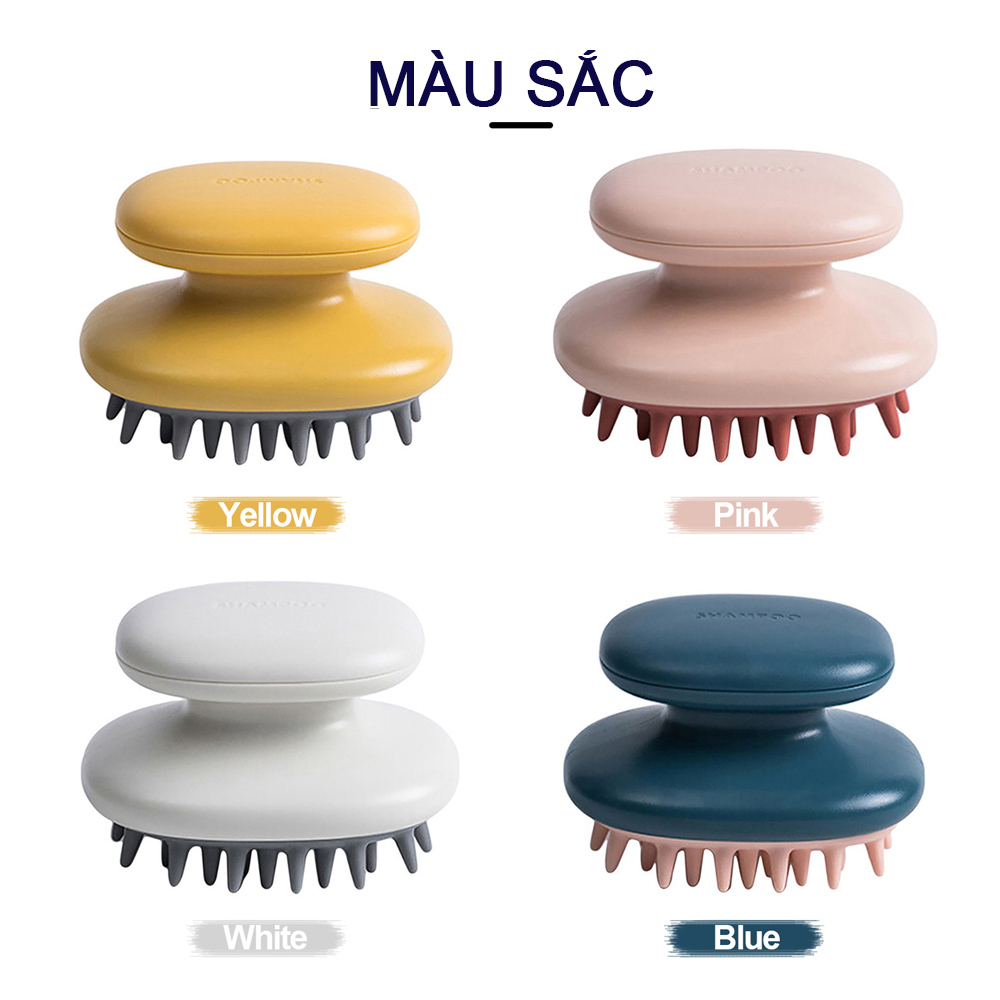 Lược Gội Đầu Massage Silicon - Massage da đầu - Giảm rụng tóc - Kích thích mọc tóc (Màu ngẫu nhiên)