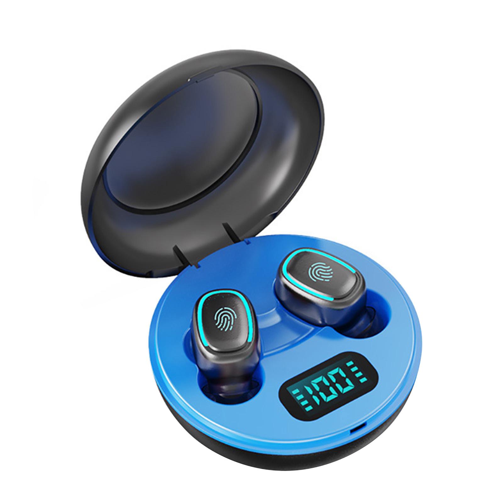 Tai nghe không dây đích thực Bluetooth 5.0 Mini TWS Earbuds chống thấm mồ hôi nhét trong tai có hộp sạc mic - Màu trắng