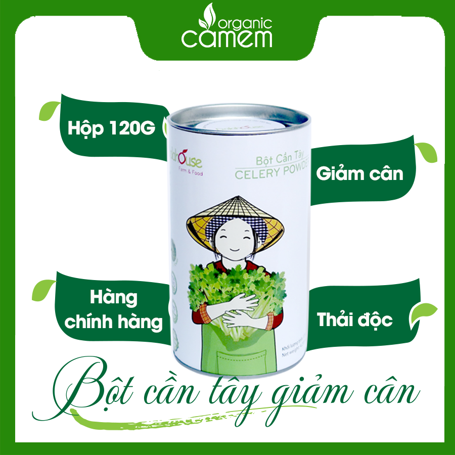 Bột Cần Tây Sấy Lạnh Nguyên Chất Dalahouse Lon 120gram Công Nghệ Sấy Lạnh Tiêu Chuẩn Châu Âu, Da Sáng, Dáng Thon, Thanh Lọc Cơ Thể - Hàng Chính Hãng