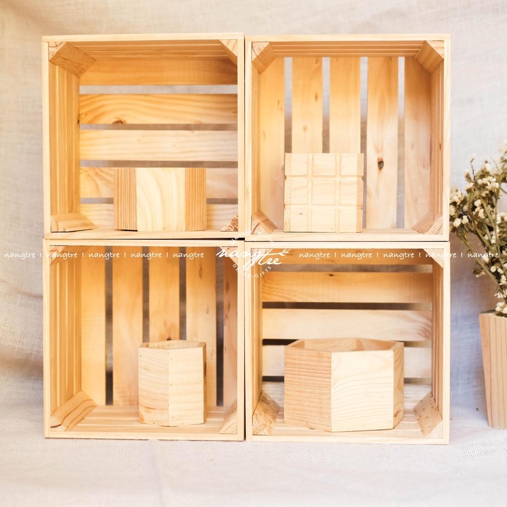 Kệ gỗ vuông pallet -Thùng gỗ pallet vuông/Wooden pallet