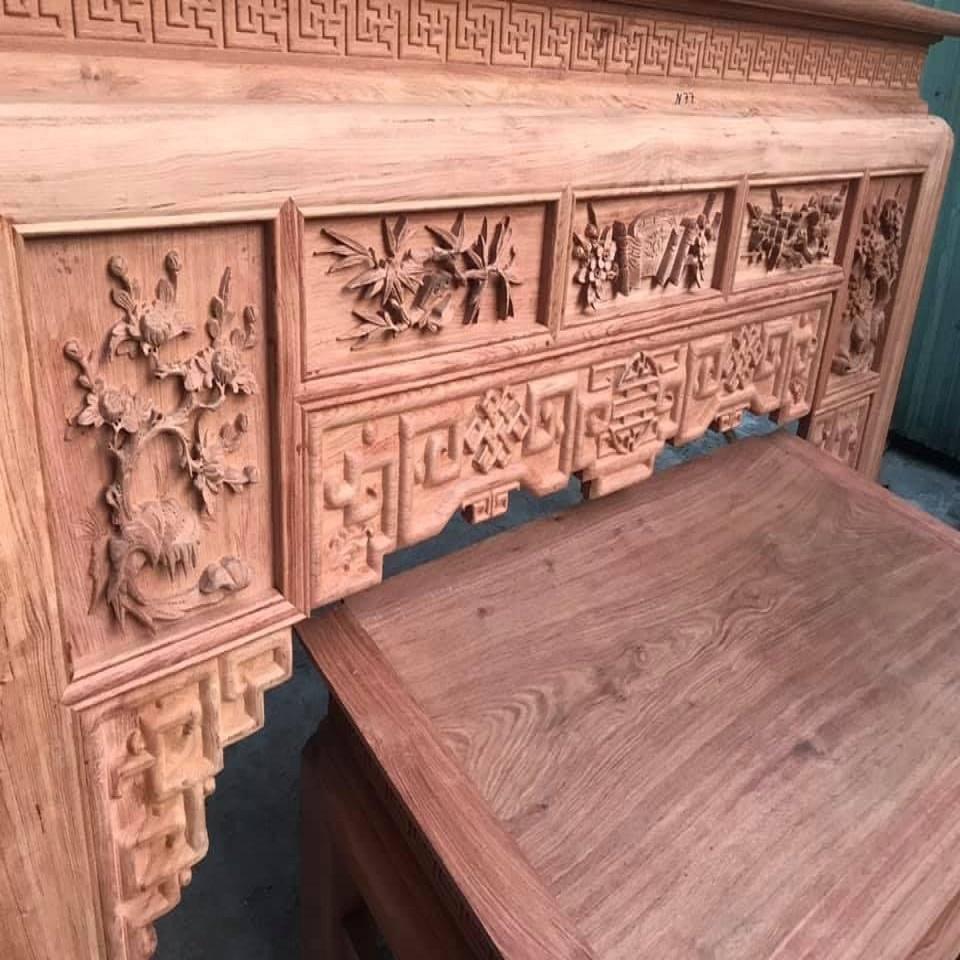 Án Gian Thờ Chân 12 Gỗ Hương Đá