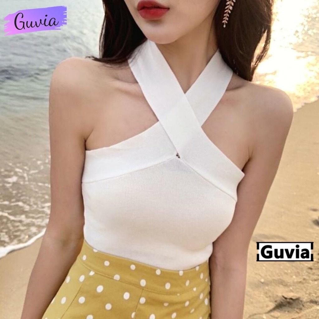 Áo Yếm Cổ Chéo 2 Dây Ôm Body Sexy Hascoo | HCQUS0