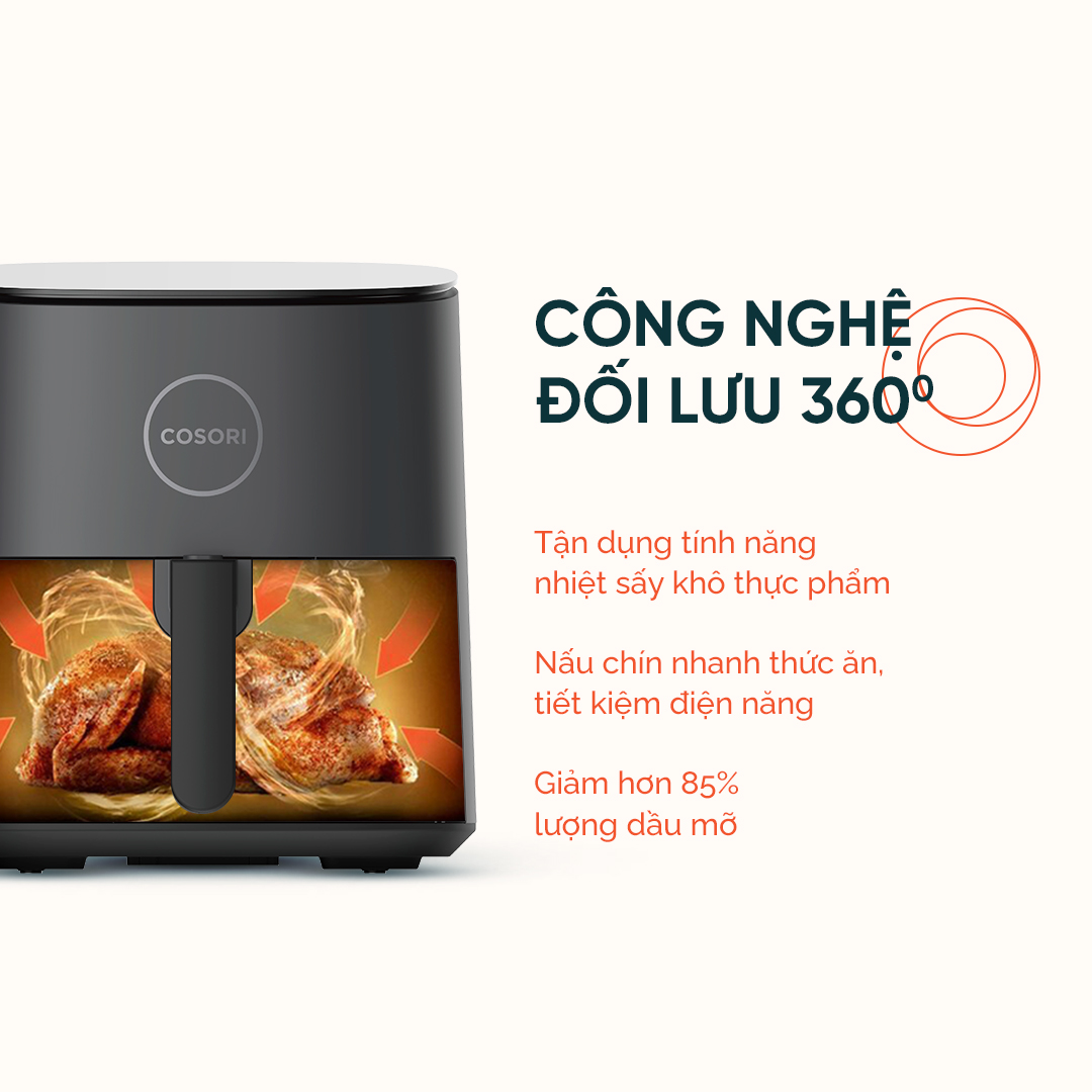 Nồi chiên không dầu Cosori (Air fryer) CAF- L501 (4,7 Lít) - Hàng chính hãng