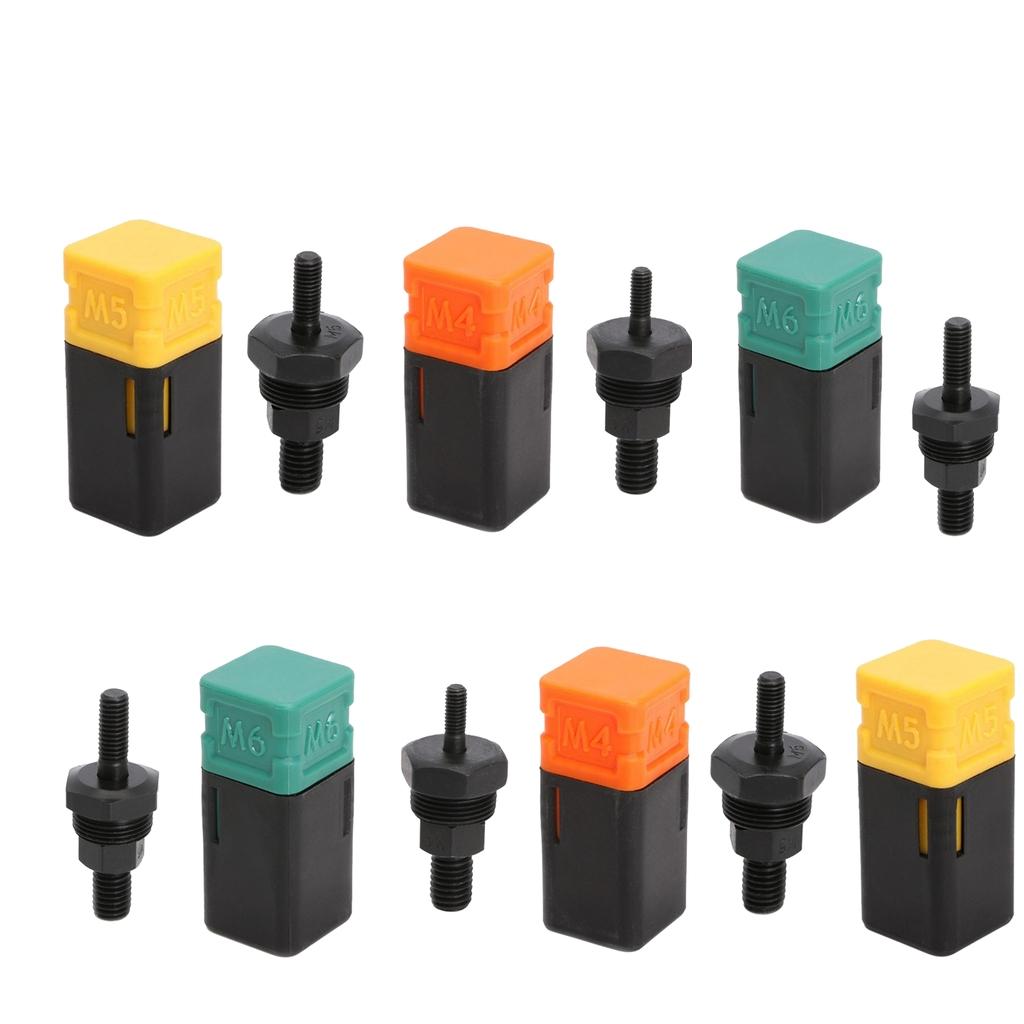 6 Pieces Steel Hand Nut Riveter Gun M4-M6 Nut Rivet Mandrels Tools Parts