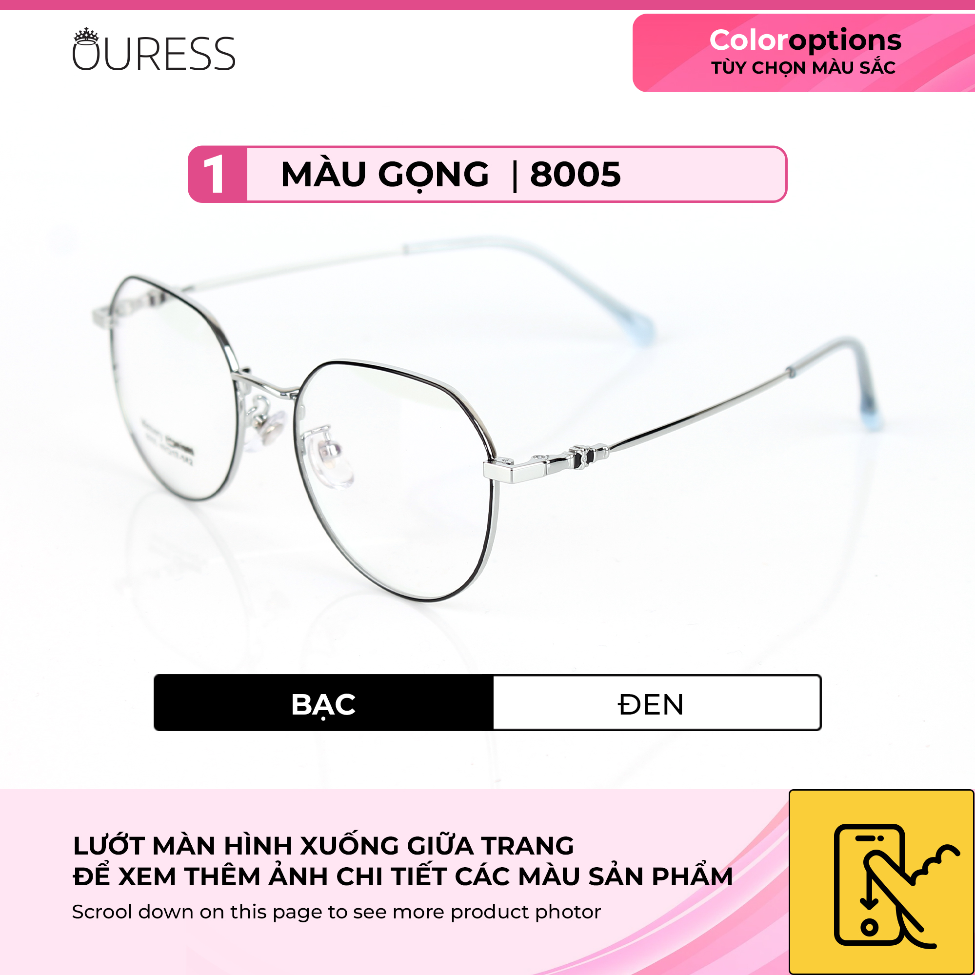 GỌNG KÍNH TITAN MMR CHẤT LIỆU CAO CẤP SIÊU NHẸ SIÊU BỀN – 8005