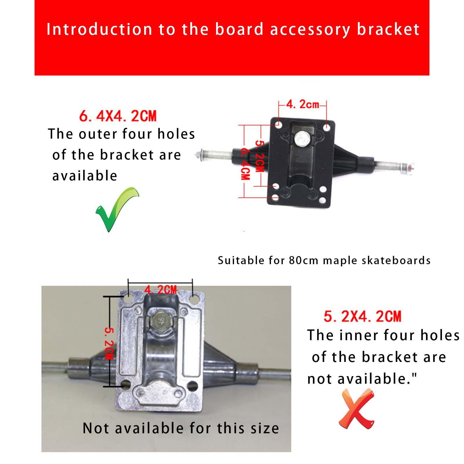Skateboard Trucks Wheels Combo Set Bearing Spacers 5 inch Skateboard Bracket