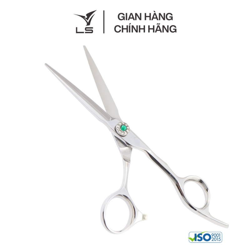 Kéo cắt tóc LS lưỡi thẳng quai offset vênh đỡ ngón cố định FA23/5.75