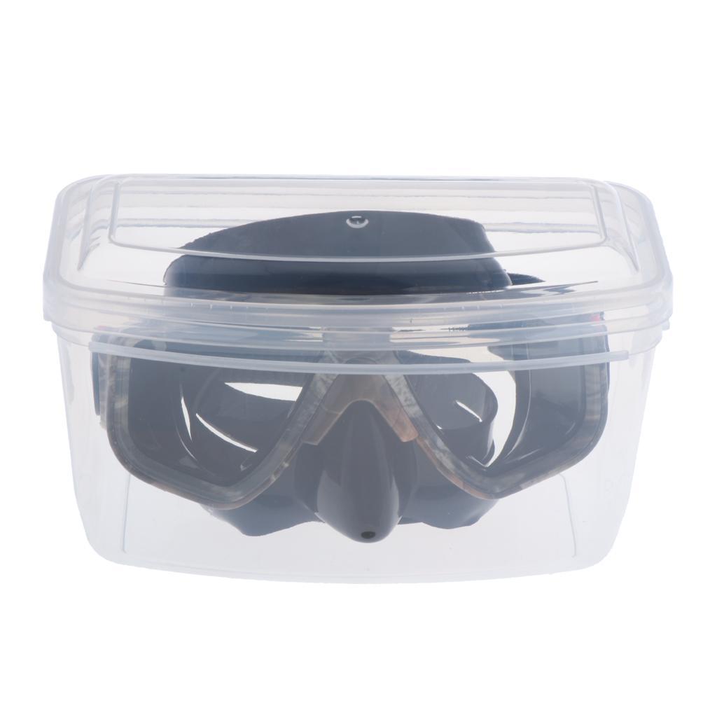 Silicone Diving Goggles Women Men Swimming Adjustable Strap w/ Storage Case