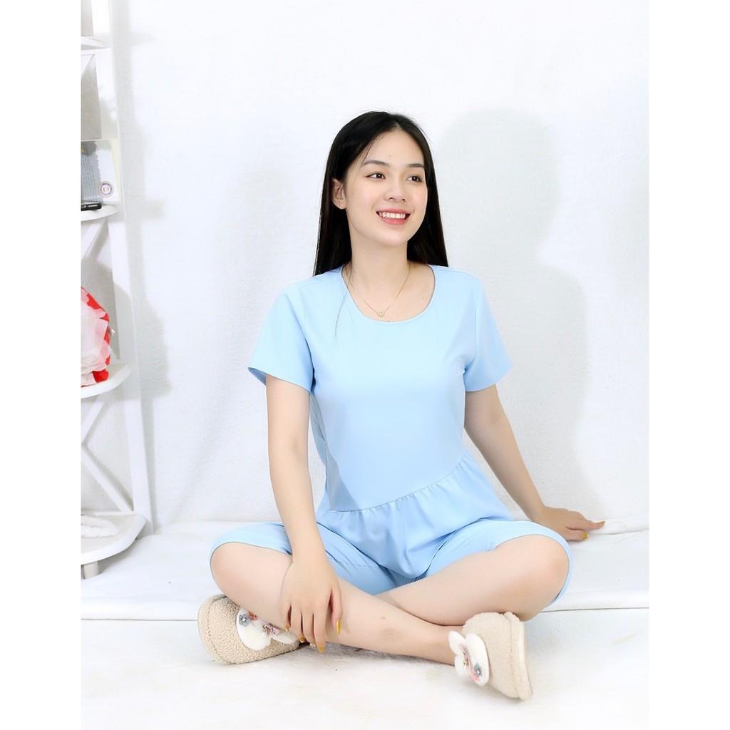 Bộ đồ bộ lửng màu XANHNGỌC vải siêu lụa - Thoải Mái Nhẹ Nhàng