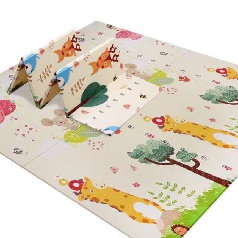 Thảm xốp gấp gọn xpe 2 mặt cho bé tập bò chống ngã chống thấm, Chiếu Ngủ Văn Phòng