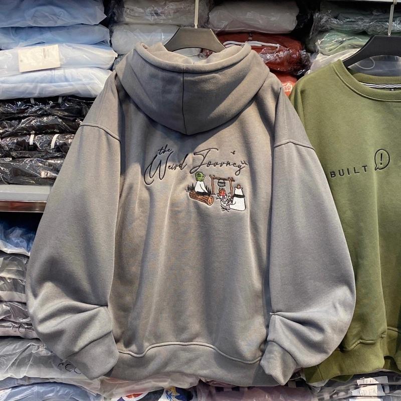 Áo Hoodie THE WEIRD màu xám unisex ảnh thật SSSTore