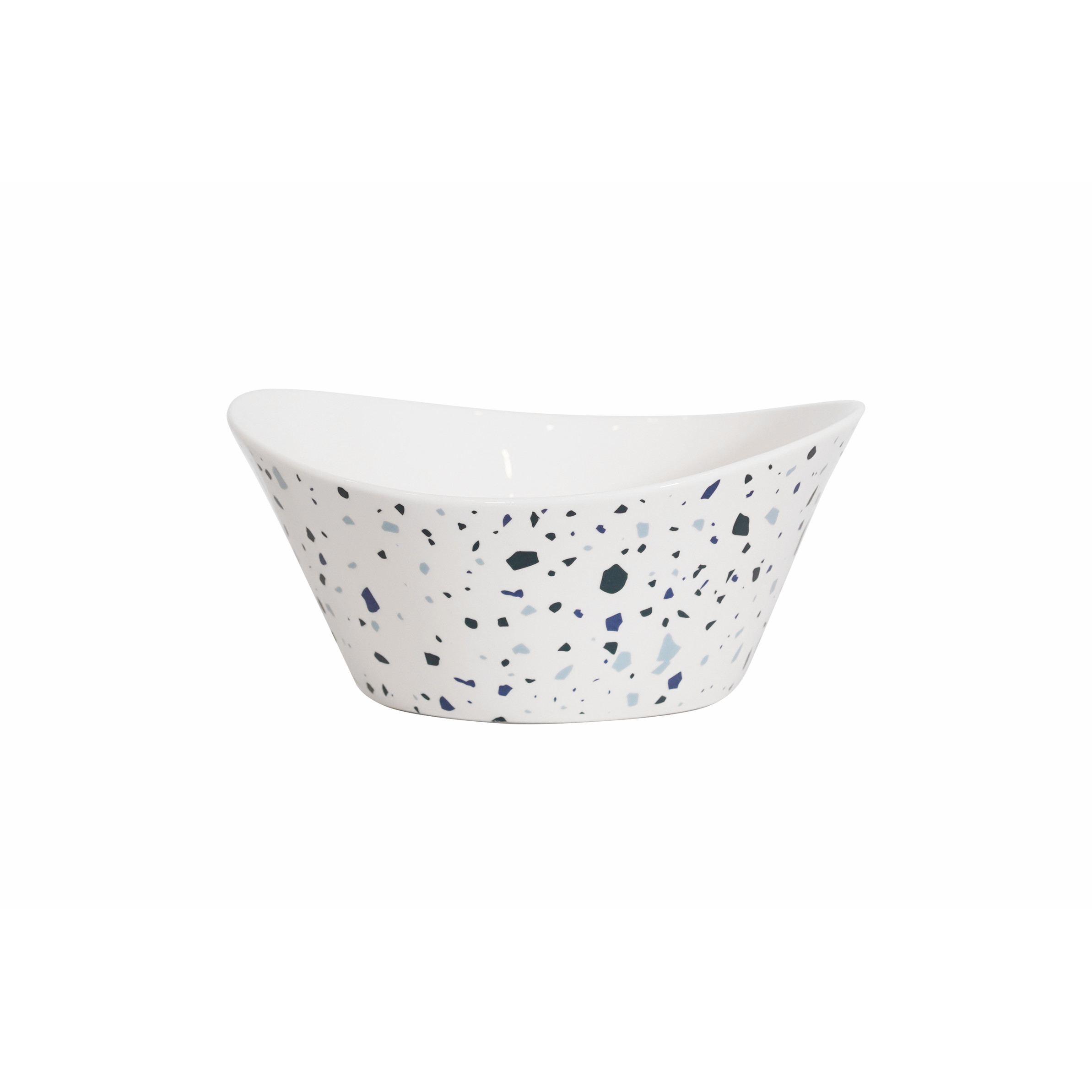 Tô salad JYSK Terrazzo sứ trắng hoạ tiết 20.2x19.8x9.1cm