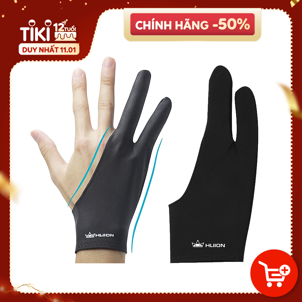 Găng tay Huion GL200 vẽ kích thước tự do bằng hai ngón tay chống thấm mồ hôi dành cho đồ họa máy tính bảng Huion Graphics