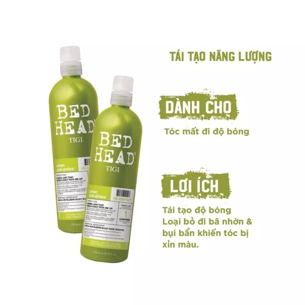 CẶP GỘI XẢ TIGI XANH LÁ 750ML X 2 ( KHÔNG XUẤT HÓA ĐƠN ĐỎ )