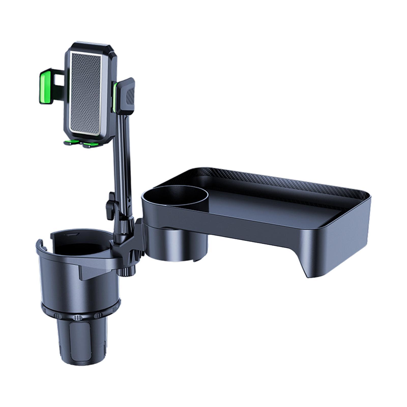 Cup Holder Expander with Tray Road Trip Essentials 360 Rotating Drink Holder