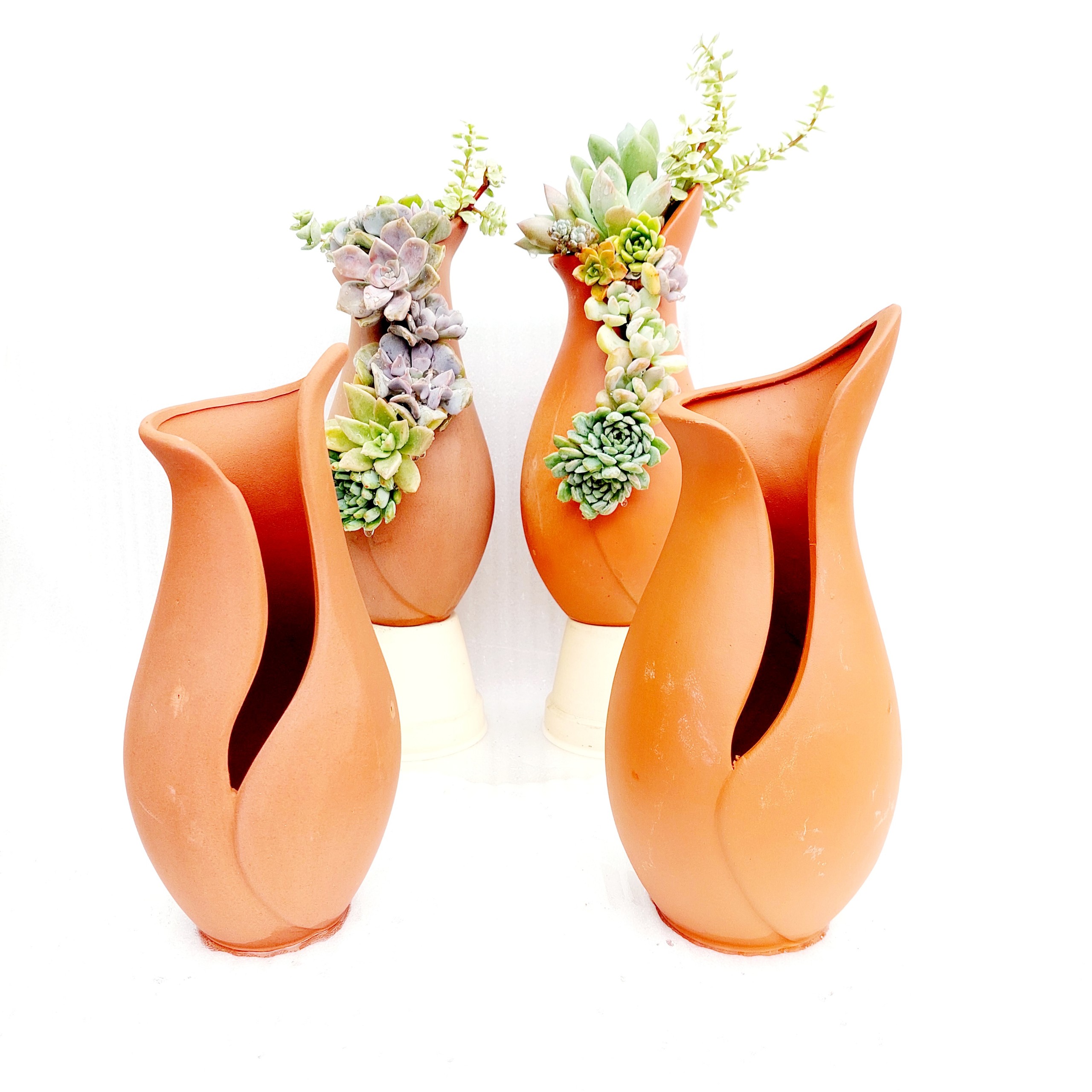 Chậu đất nung - Bình hoa 825, miệng chậu 8cm, chiều cao 25cm