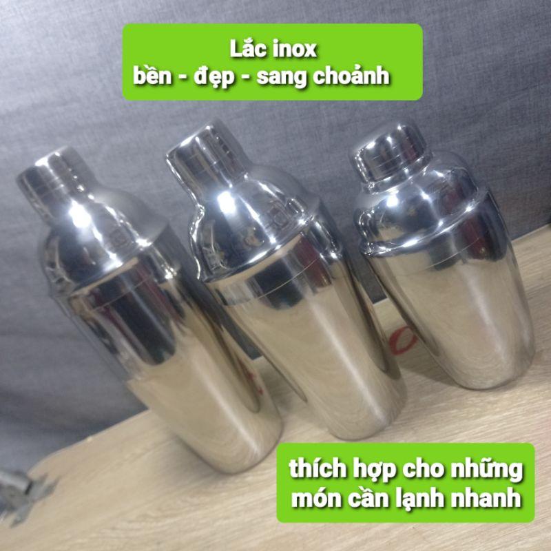 Bình lắc Shaker pha chế cocktail chất liệu inox đủ cỡ (350ml, 550ml, 750ml) chuyên dụng cụ pha chế bartender