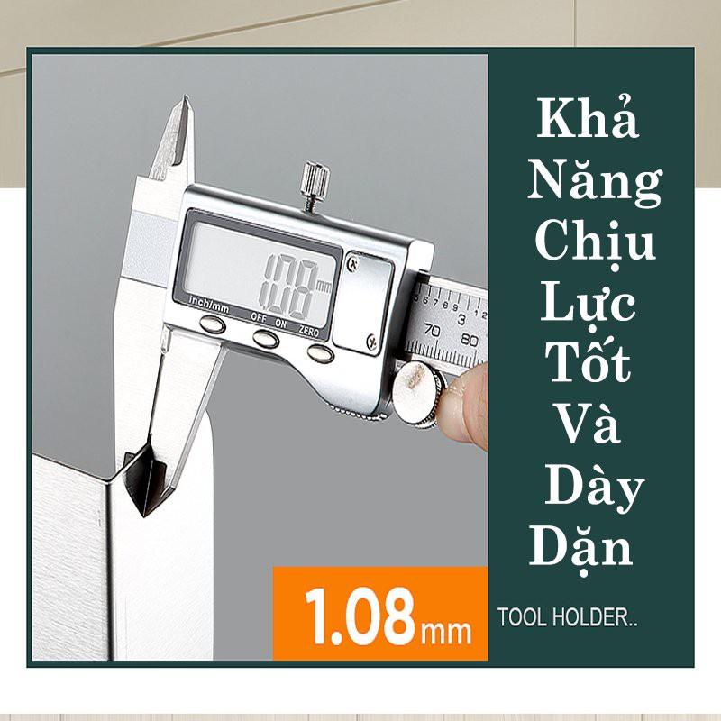 Kệ Để Dao Thớt Dán Tường, Giá Để Đồ Dùng Nhà Bếp Đa Năng Chất Liệu INOX Không Gỉ