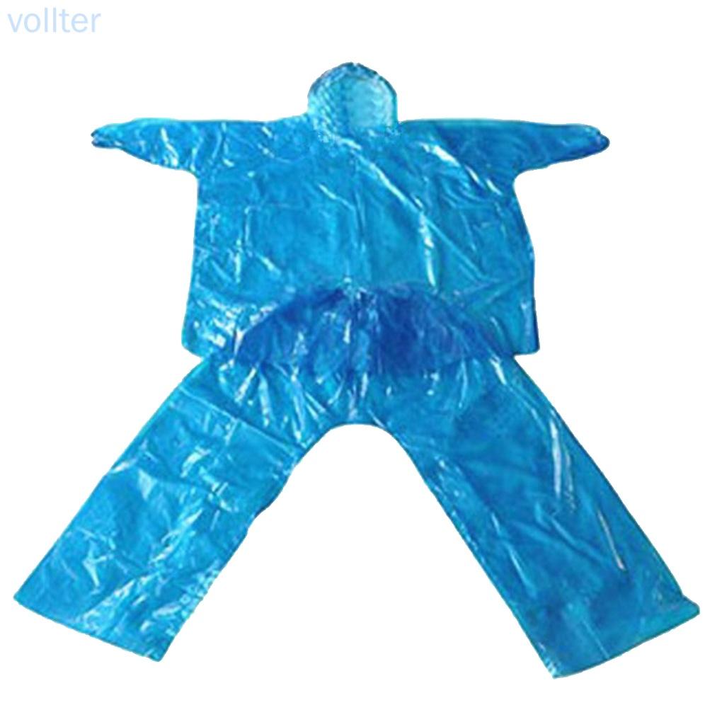 Raincoat One-off Top Pants Rainwear Outdoor Travel PE Rain Clothes for Adult Women Men Random Color