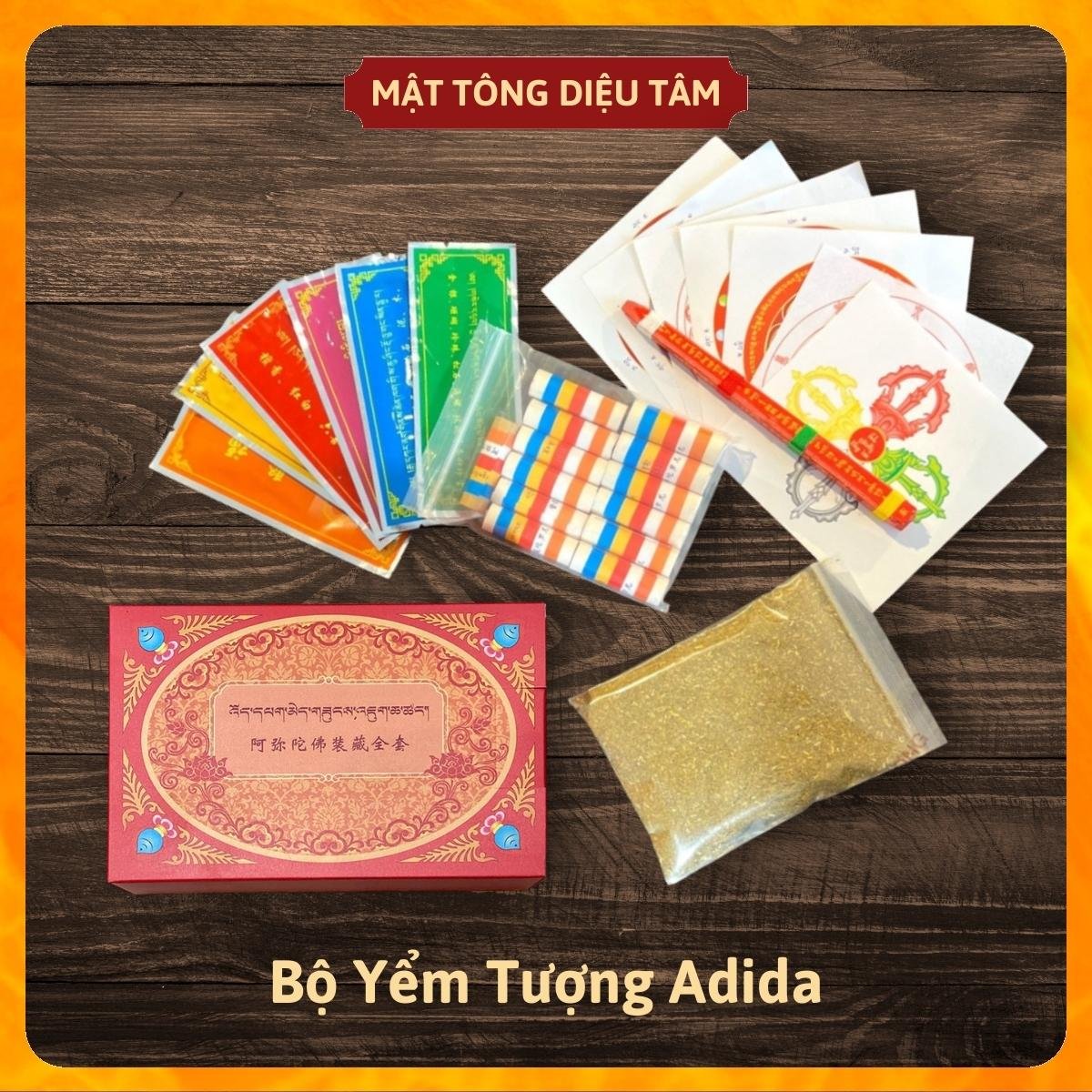 Bộ yểm tâm tượng pháp bảo mật tông (tượng phật Liên Hoa Sinh, Tara, Hoàng Thần Tài, Adida, Dược sư, Văn Thù, Kim cang)