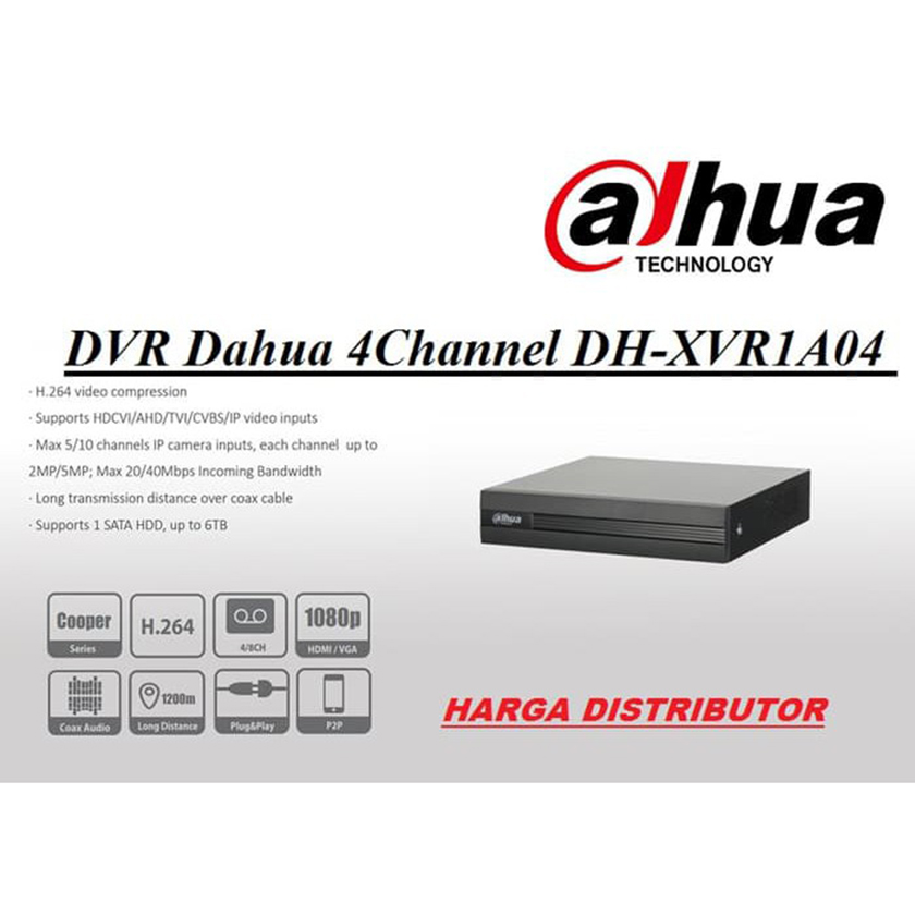 Trọn bộ 4 camera Dahua Full HD 1080p ổ cứng 500G -  Hàng nhập khẩu