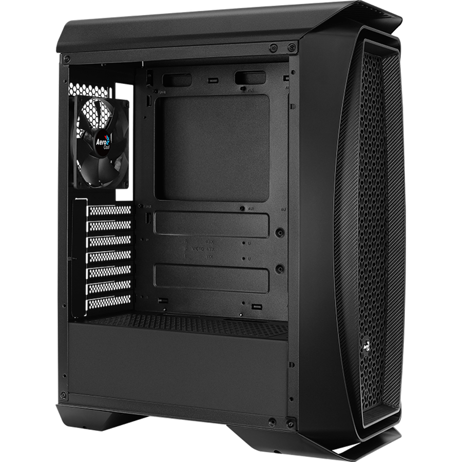 Vỏ Case máy tính AEROCOOL AERO ONE G-BK GLASS EDITION BLACK - Hàng Chính Hãng