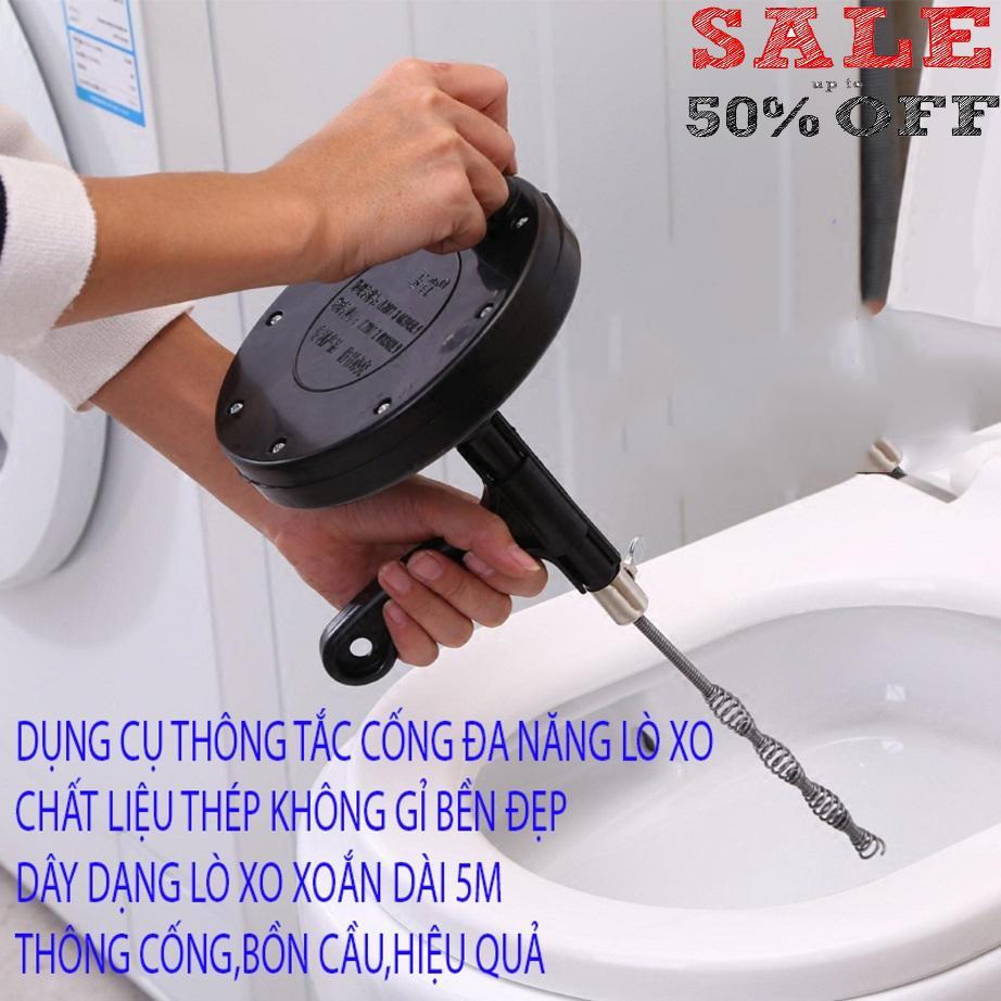 Thiết Bị Thông Cống Chuyên Nghiệp, {-50%} Mua Ngay Dụng Cụ Thông Cống Cao Cấp Dây Dài 5m,