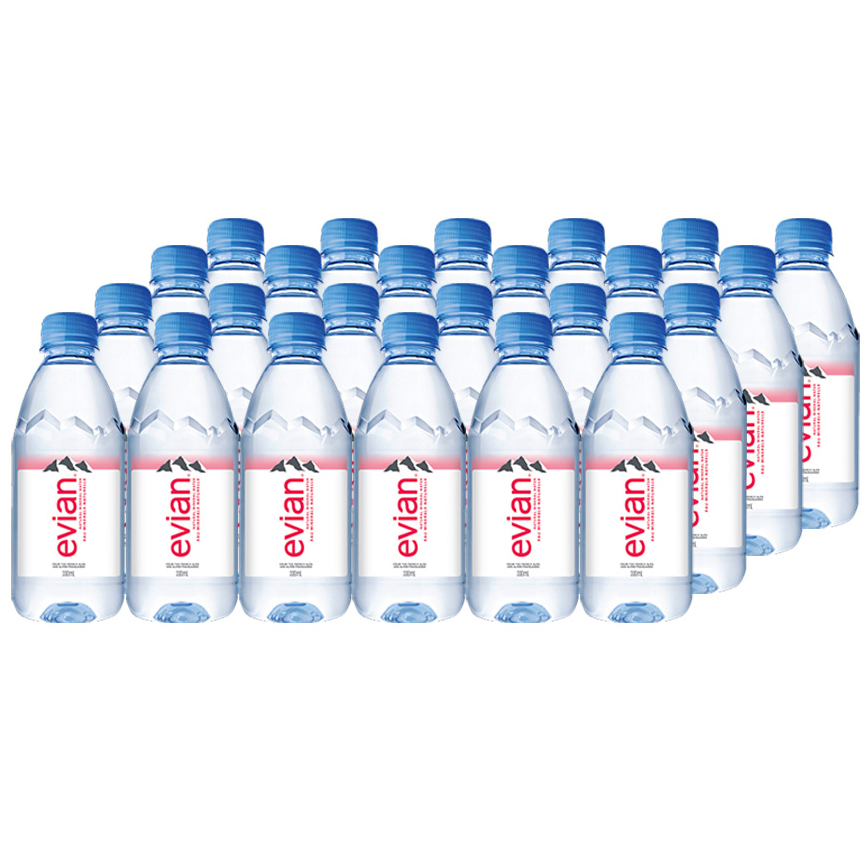 Thùng nước khoáng Evian - 330ml, 24 chai