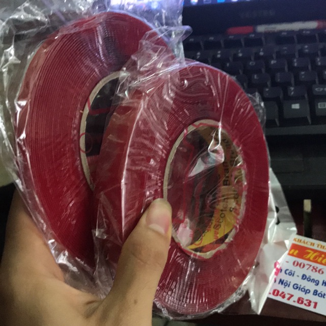 Băng keo 3.M hai mặt trong suốt bản 1cm dán xe Ô tô chuyên dụng
