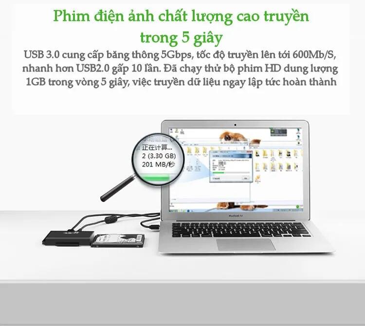 Ugreen UG30353US160TK Bộ chuyển đổi USB 3.0 sang SATA + IDE cao cấp - HÀNG CHÍNH HÃNG