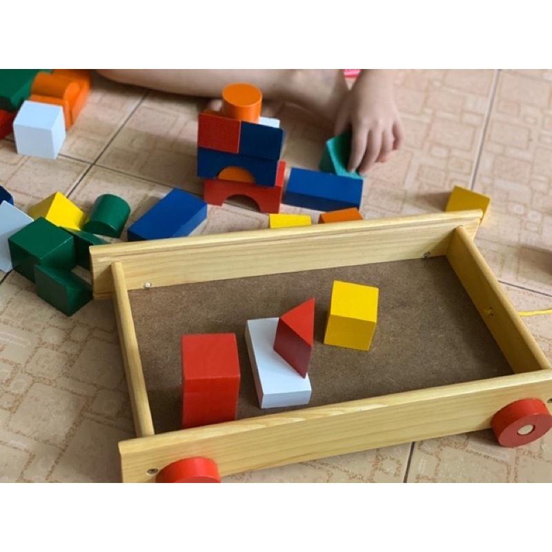 Đồ chơi xếp hình xây dựng 44 chi tiết thông minh, đồ chơi lắp ghép xếp các mô hình trí tuệ cho bé