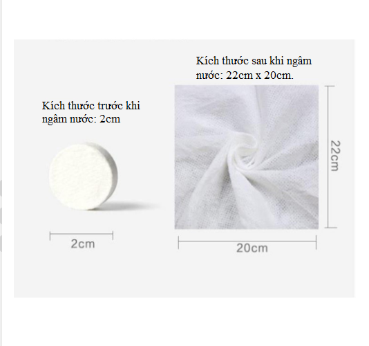 Combo 10 viên khăn giấy nén hình viên kẹo bỏ túi khi đi du lịch, Khăn lau mặt dạng nén dùng một lần siêu tiện lợi